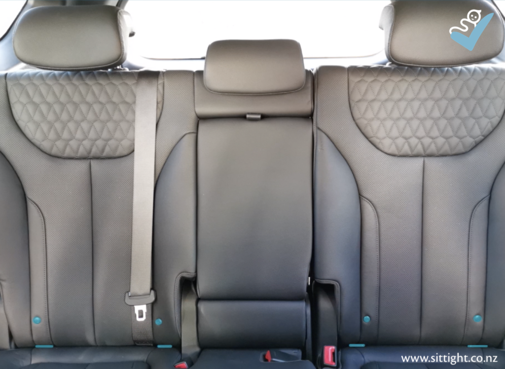 Lower anchor bars are commonly found on the two outer rear seats of a vehicle.  These can be used to install child restraints using the ISOFIX or LATCH systems.